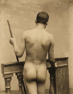 研究男性裸体，西西里岛，C.1900 作者 威廉·冯·格洛登男爵